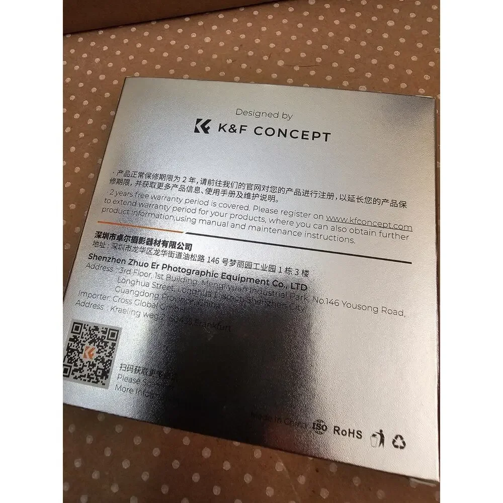 K&F Concept Nano-k Series Filter 77mm HMC ND100000 + 3 Microfiber Cleaning Cloth